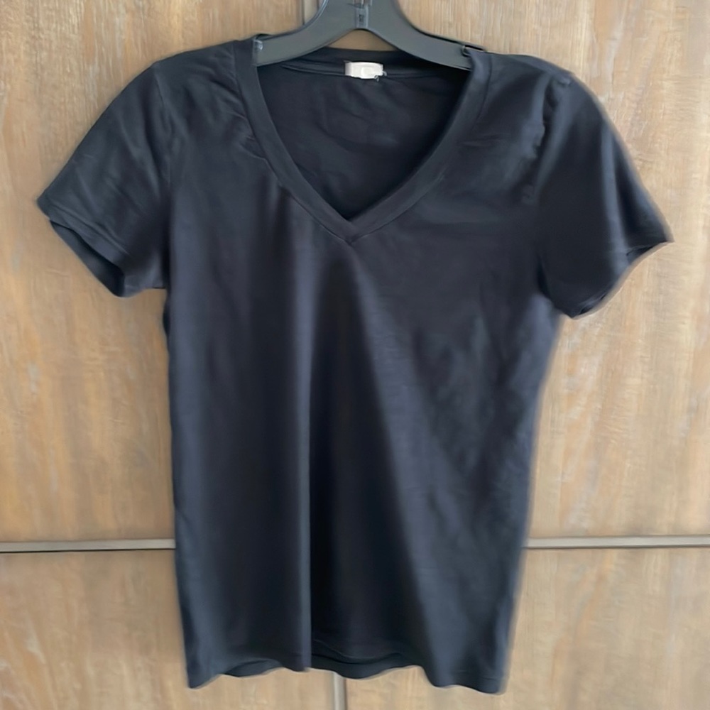 J Crew Cotton Top Black size S